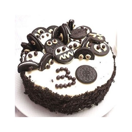 Oreo Design Black Forest Cake  (2 Pounds)