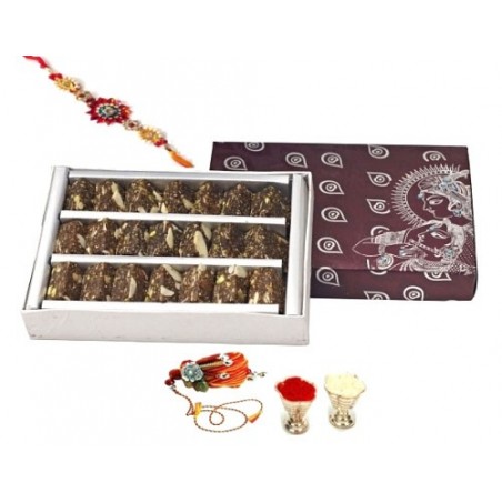 Ghasitaram Rakhi Special Sugarfree Anjeer Barfi Mithai Box