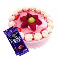 Strawberry Cake n Dairy milk combo2