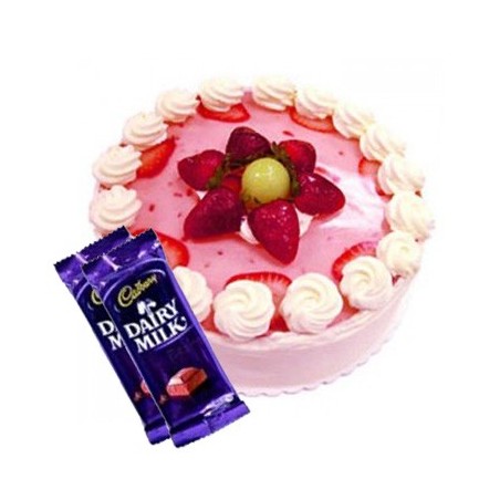 Strawberry Cake n Dairy milk combo2