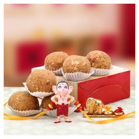 Besan Ladoo with Rakhi