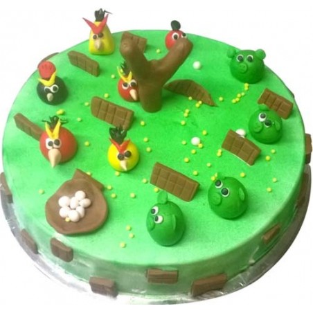 Angry Bird Garden Theme Cake 1 KG