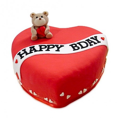 Heart Of Teddy Cake 1 KG