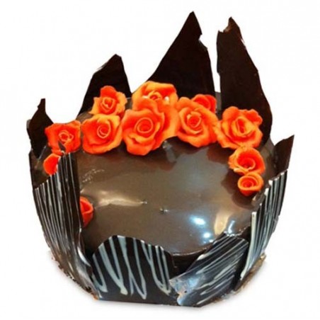 Orange Flower Chocolate Cake 1 KG