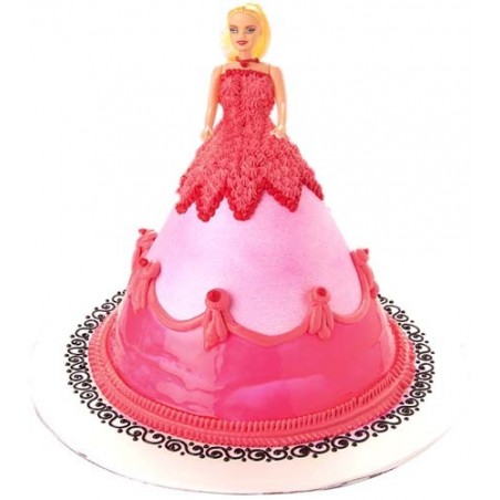 Pink Gown Barbie Cake 2 KG