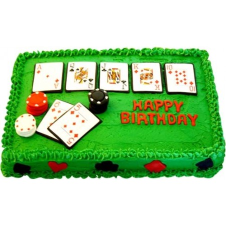 Poker Theme Cake 1.5 KG