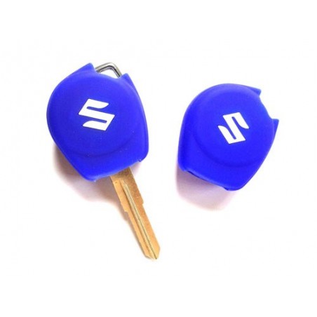 Silicone Car Key Cover For Suzuki 2 Button Remote Key (Blue)