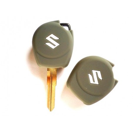 Silicone Car Key Cover For Suzuki 2 Button Remote Key (Grey)