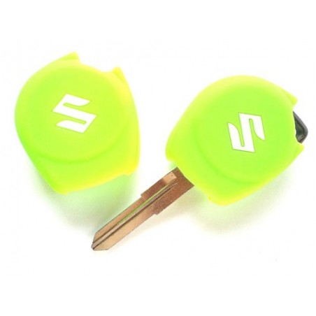 Silicone Car Key Cover For Suzuki 2 Button Remote Key (Lime Green)
