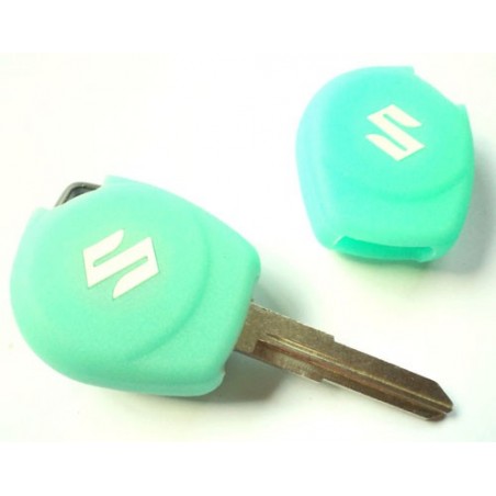 Silicone Car Key Cover For Suzuki 2 Button Remote Key (Radium Blue)