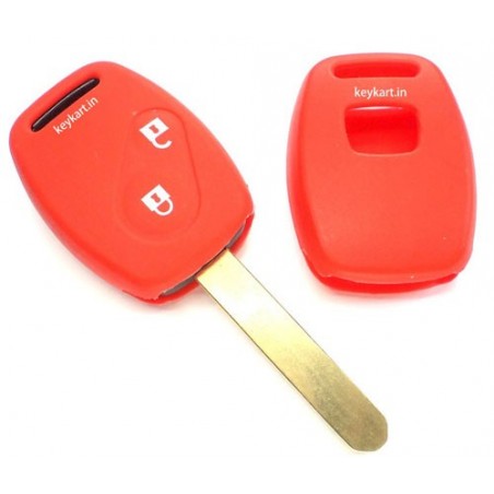 Silicone Key Cover For Honda 2 Button Remote Key ( Red)