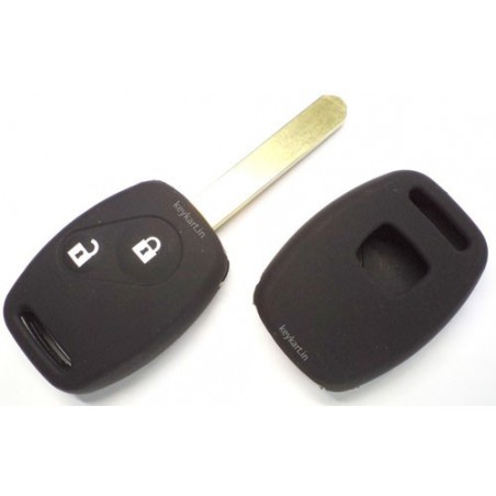 Silicone Key Cover For Honda 2 Button Remote Key ( Black)