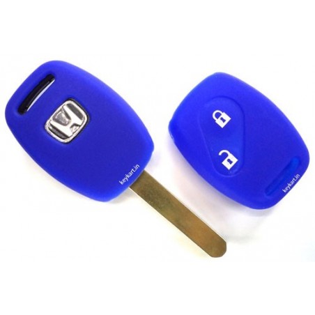 Silicone Key Cover For Honda 2 Button Remote Key ( Blue)