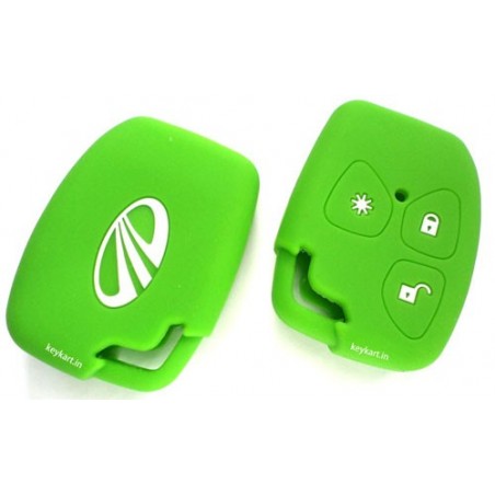 Silicone Key Cover For Mahindra Xylo /Scorpio / Quanto  3 Button Remote Key (Green)