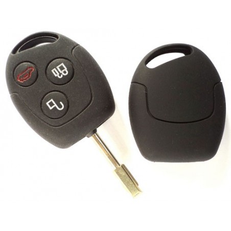 Silicone Key Cover For Ford 3 Button Remote Key (Old Type )( Black)