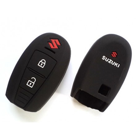 Silicone Key Cover For Suzuki Ciaz / Smart 3 Button Key (Black)