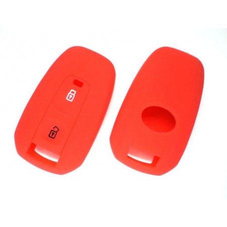 Silicone Key Cover For Tata Vista / Manza/ Indigo 2 Button Remote Key ( Red)