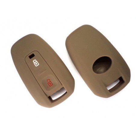 Silicone Key Cover For Tata Vista / Manza/ Indigo 2 Button Remote Key ( Brown)