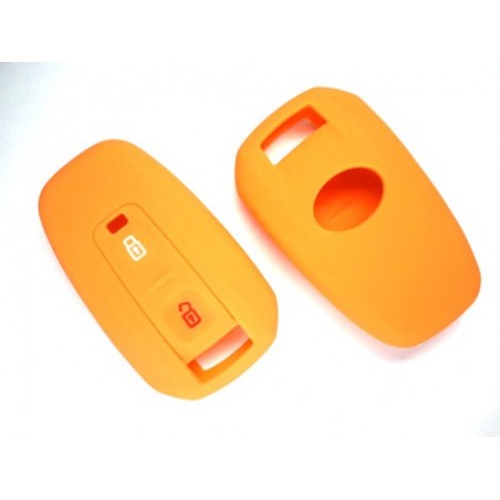 Silicone Key Cover For Tata Vista / Manza/ Indigo 2 Button Remote Key ( Orange)