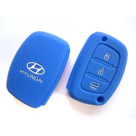 Silicone Key Cover For Hyundai I10 Grand / Xcent / I20 Elite / I20 Active / Verna 4s / Creta ( Blue)
