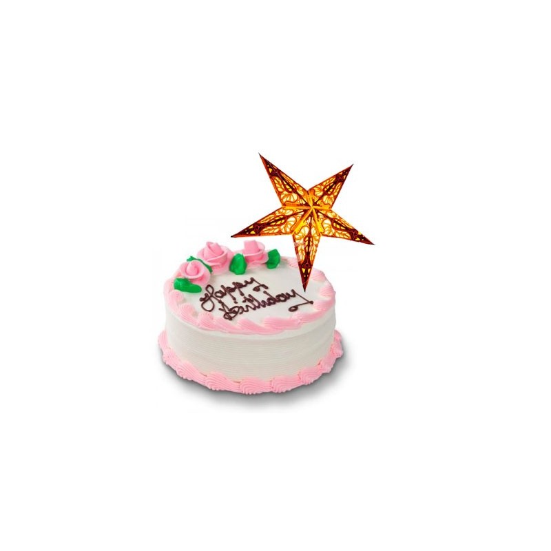 Vanilla Cake  - 1kg with a Christmas star