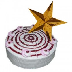 BlackCurrant Cake - 1 kg  with a Christmas star