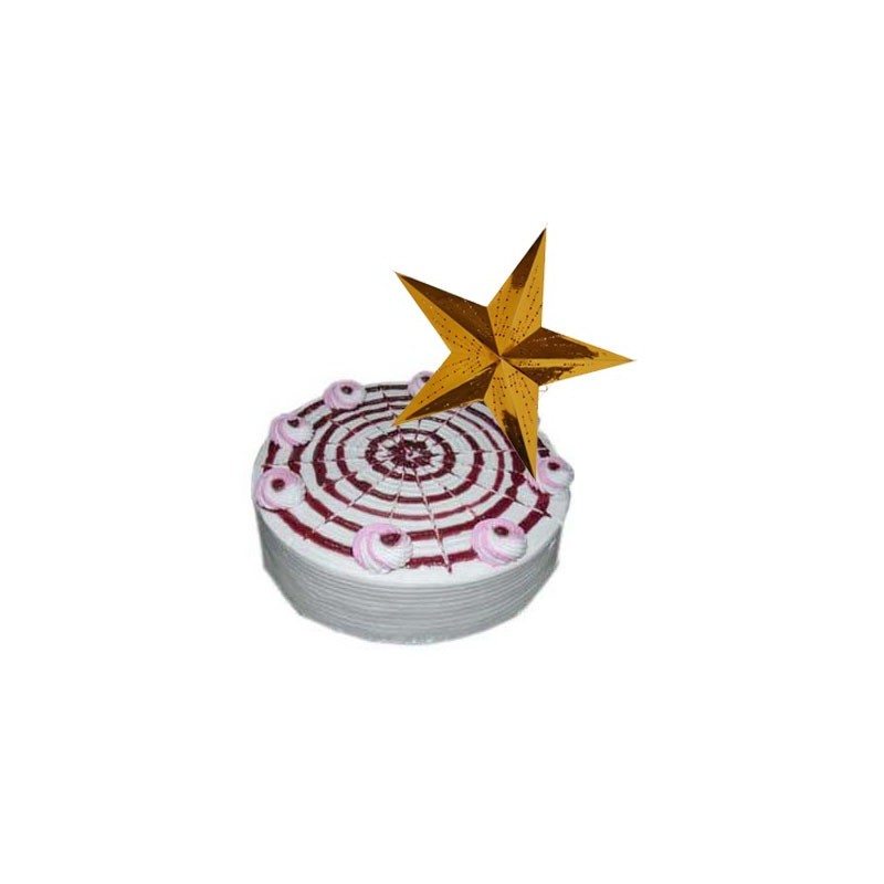 BlackCurrant Cake - 1 kg  with a Christmas star