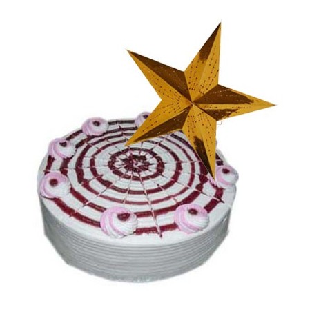 BlackCurrant Cake - 1 kg  with a Christmas star