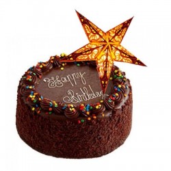 Chocolate Cake - 1kg with a Christmas star