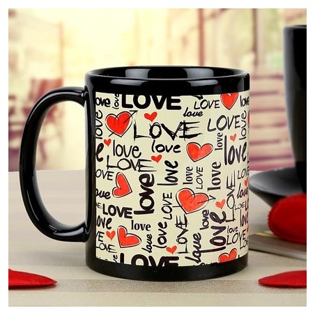 Love Black Mug.
