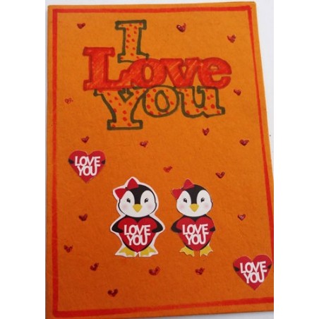 Penguin in love card - 1