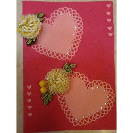 Quilling love  flower card