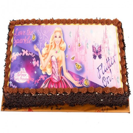 1 kg Personalized Barbie Photo Cake | OrderYourChoice