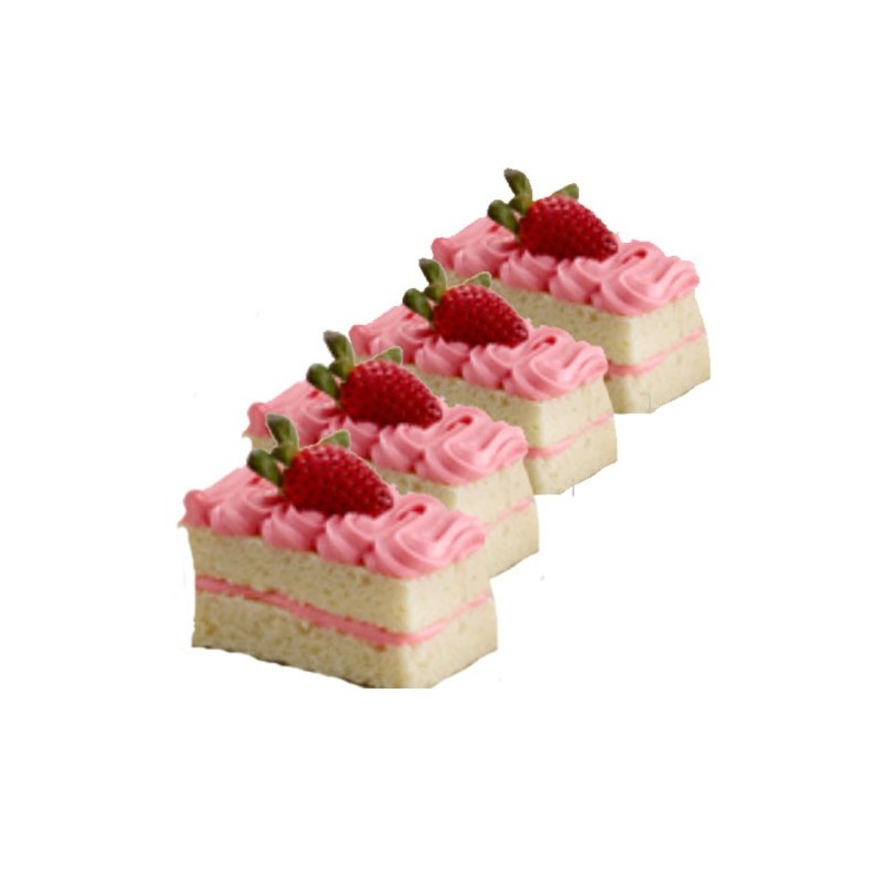 Strawberry Piece cakes- 6nos