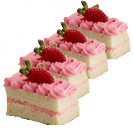 Strawberry Piece cakes- 6nos